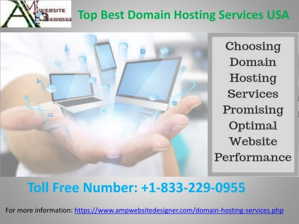 Top Best Domain Hosting Services USA Call Now:1-833-229-0955