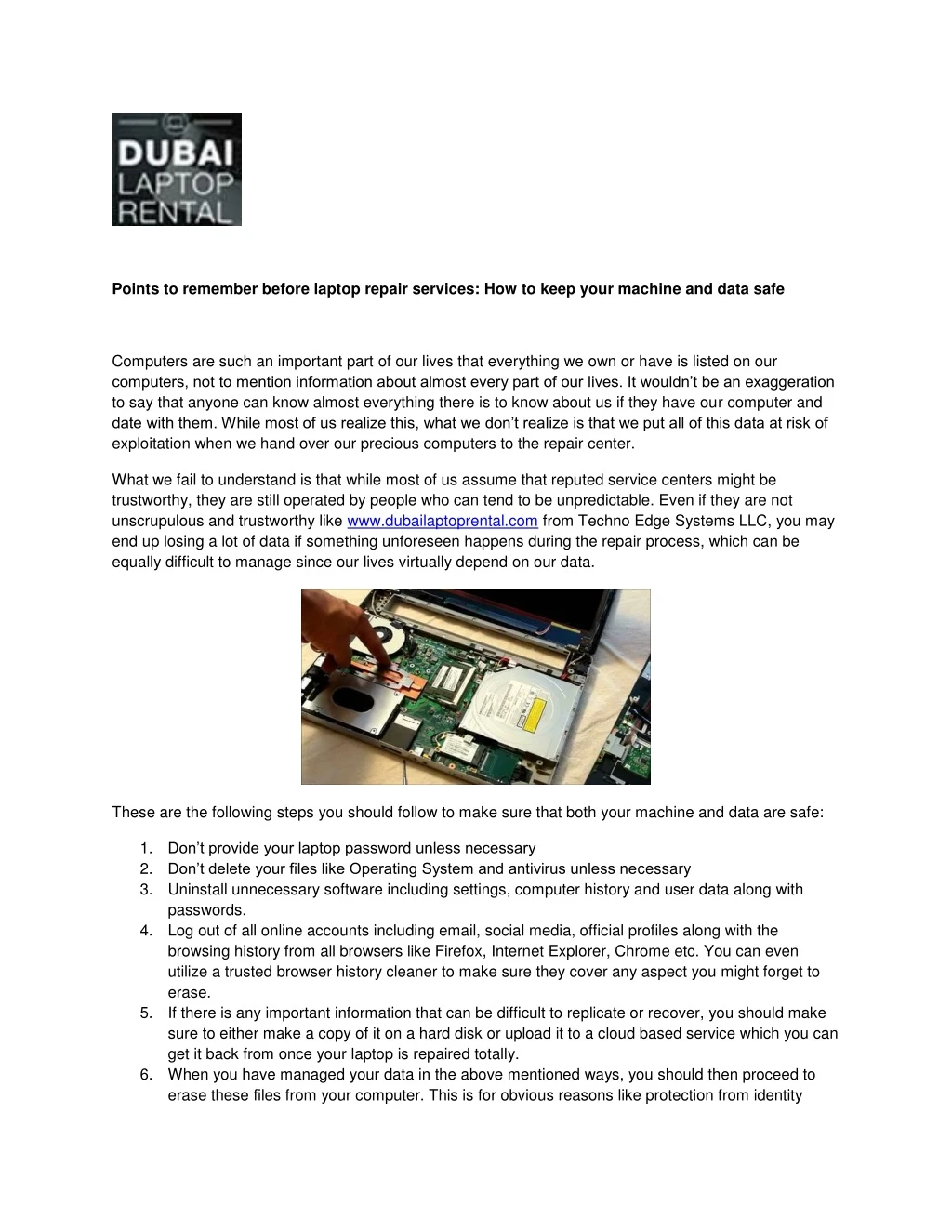 points to remember before laptop repair services