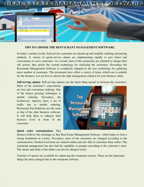 tips to choose the restaurant management software