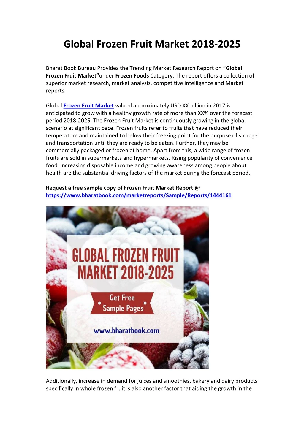 global frozen fruit market 2018 2025