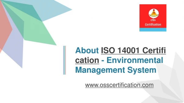 India's best service provider of ISO 14001 Certification - OSS Certification