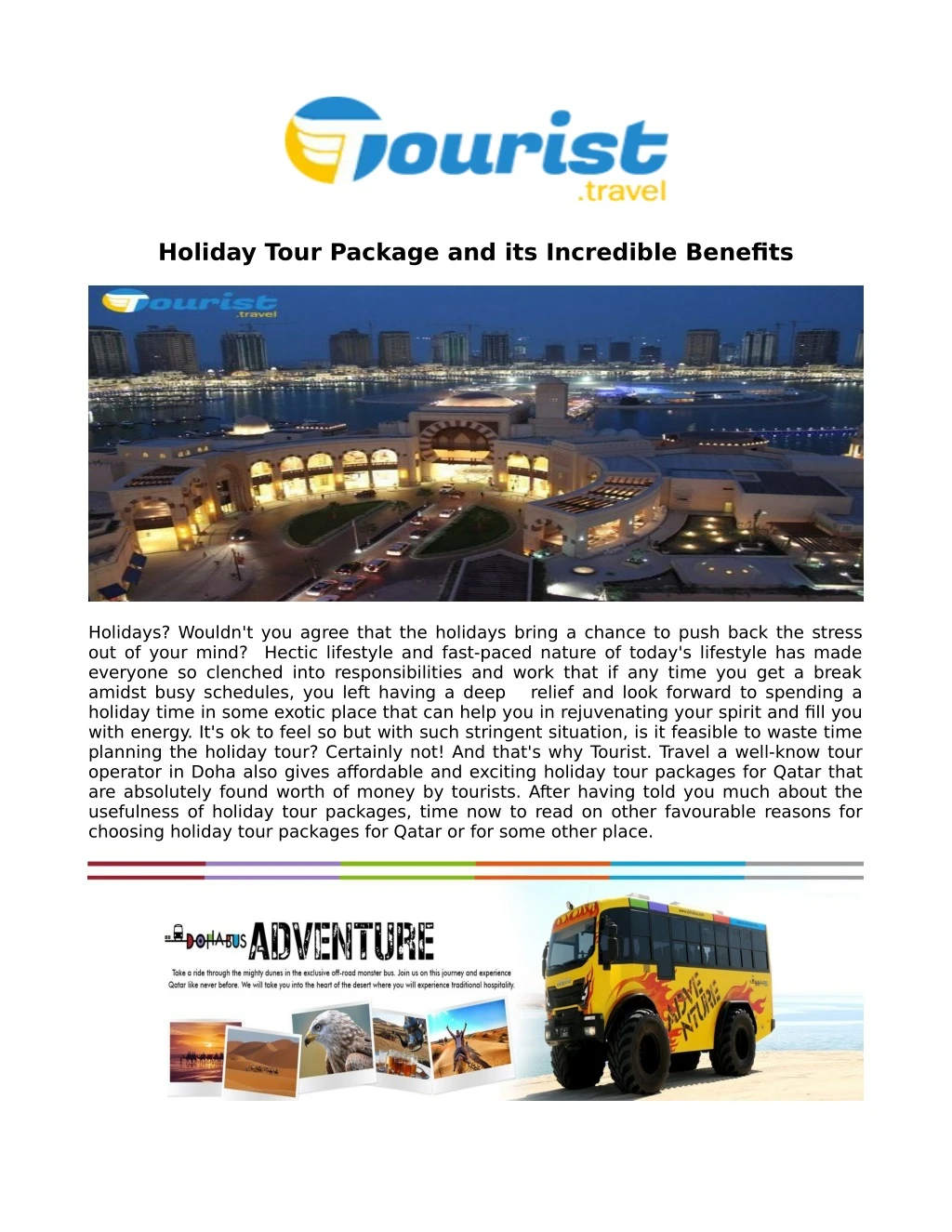 holiday tour package and its incredible benefits