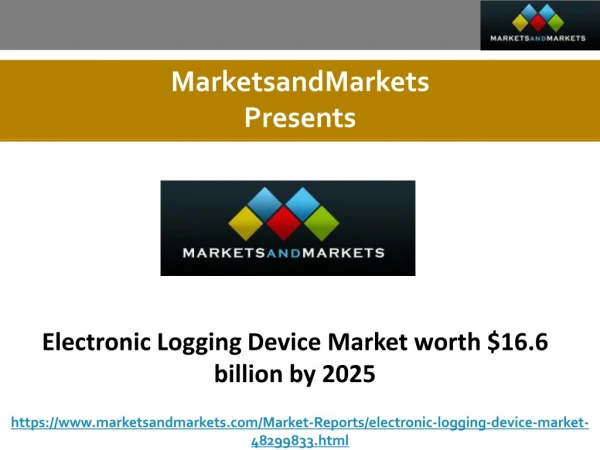 Electronic Logging Device Market Worth $16.6 Billion by 2025 Read more: http://www.digitaljournal.com/pr/4230152#ixzz5k