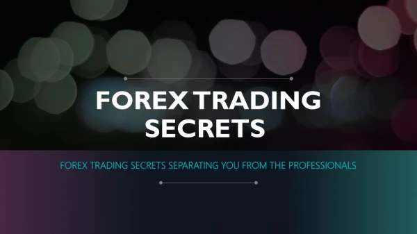 Trading Secrets - Learn to Trade Forex - 2019