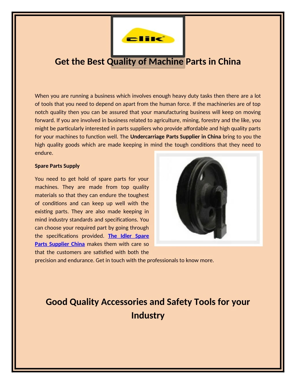 get the best quality of machine parts in china