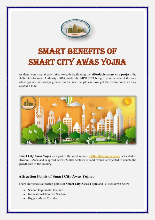 Smart Benefits of Smart City Awas Yojna