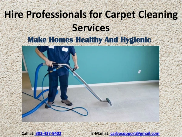 Hire Professionals for Carpet Cleaning Services