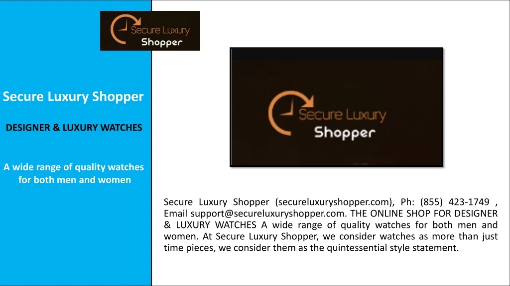 secure luxury shopper