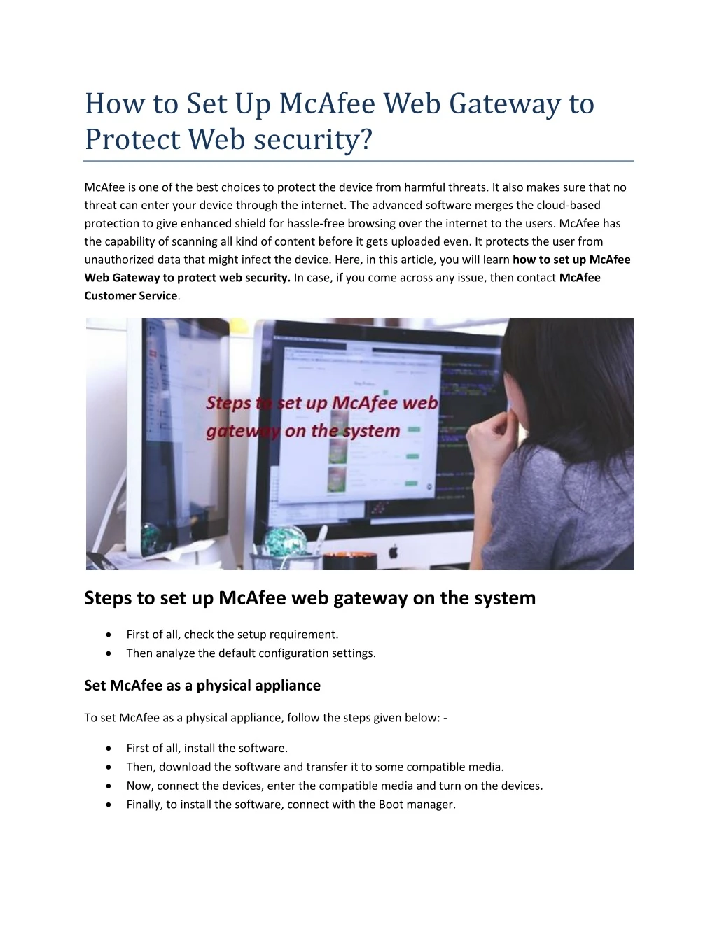 how to set up mcafee web gateway to protect