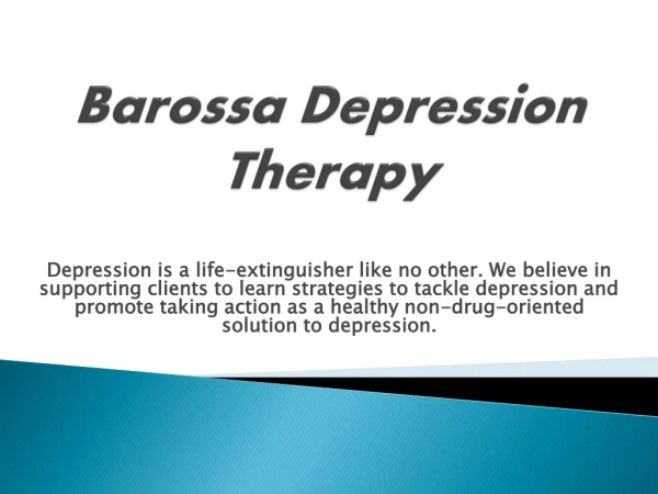 Barossa Depression Therapy-Barossa Strong