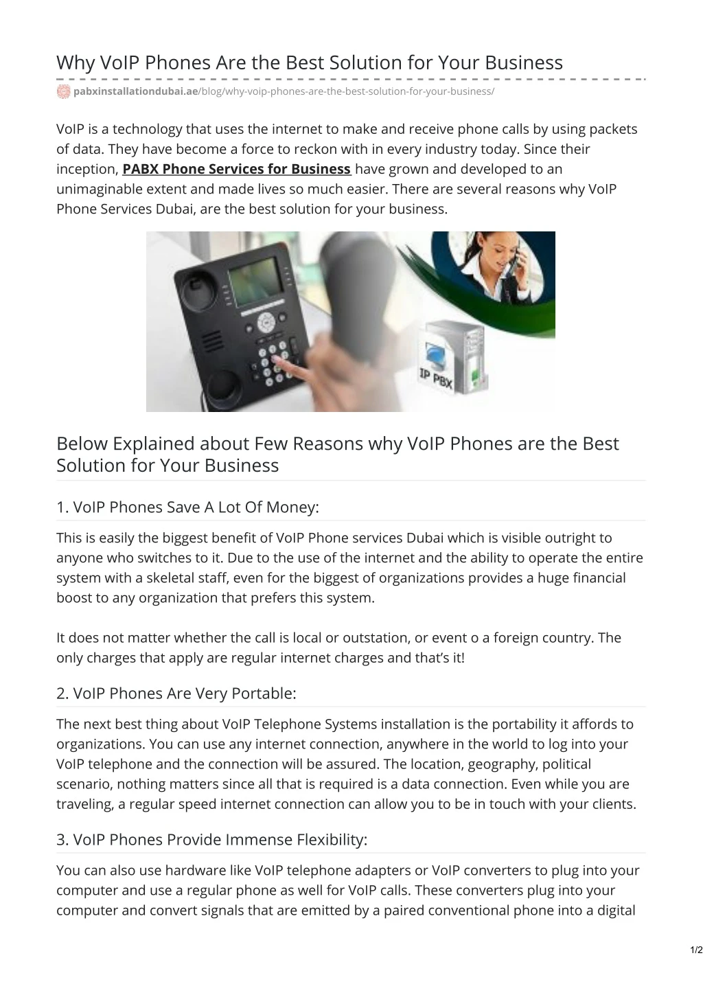 why voip phones are the best solution for your