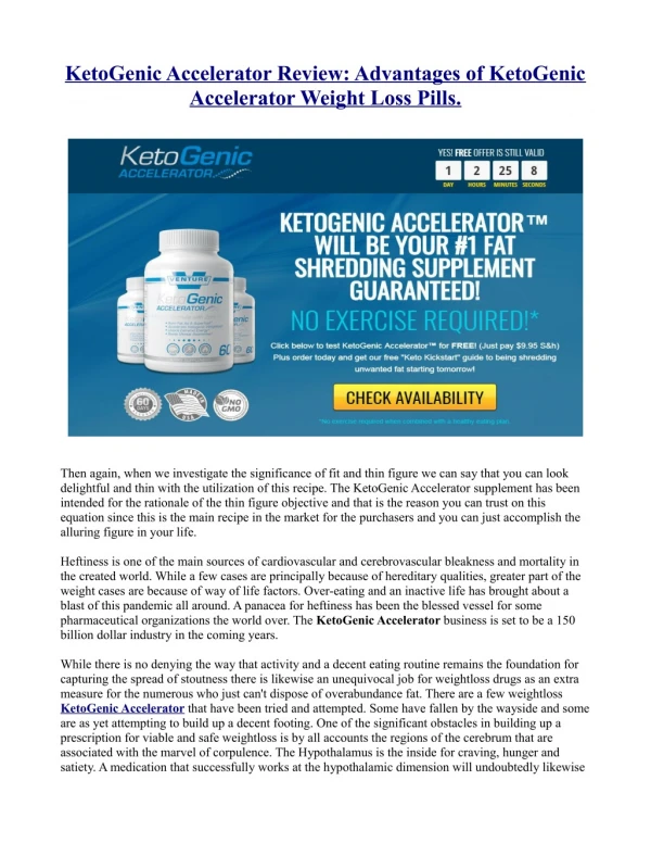 What KetoGenic Accelerator Shark Tank Diet Is All About?