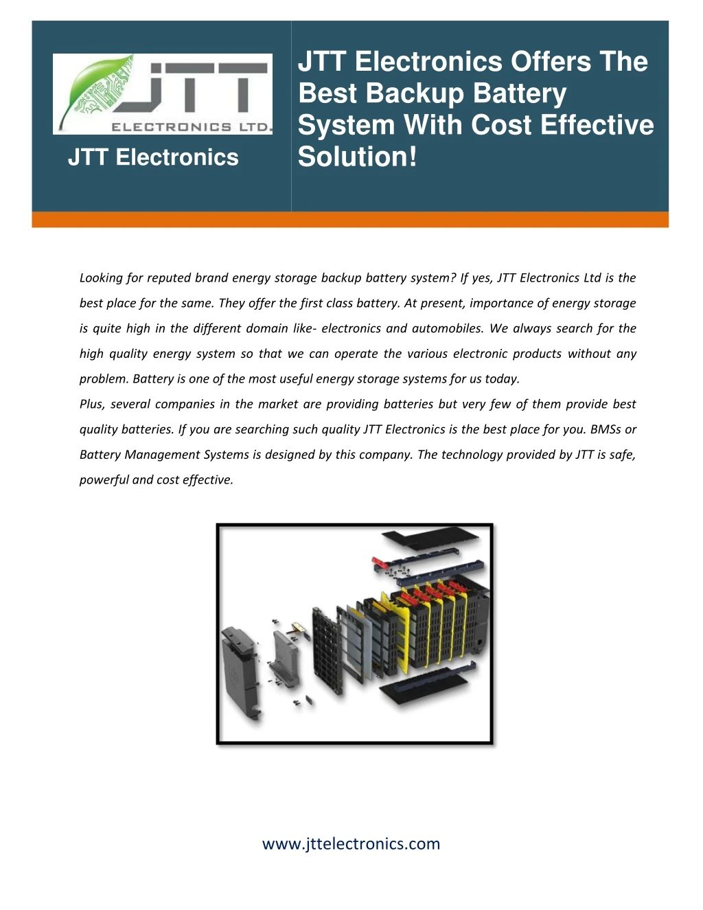 jtt electronics offers the best backup battery