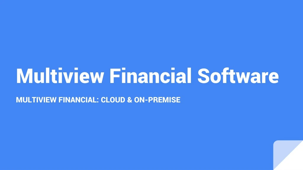 multiview financial software