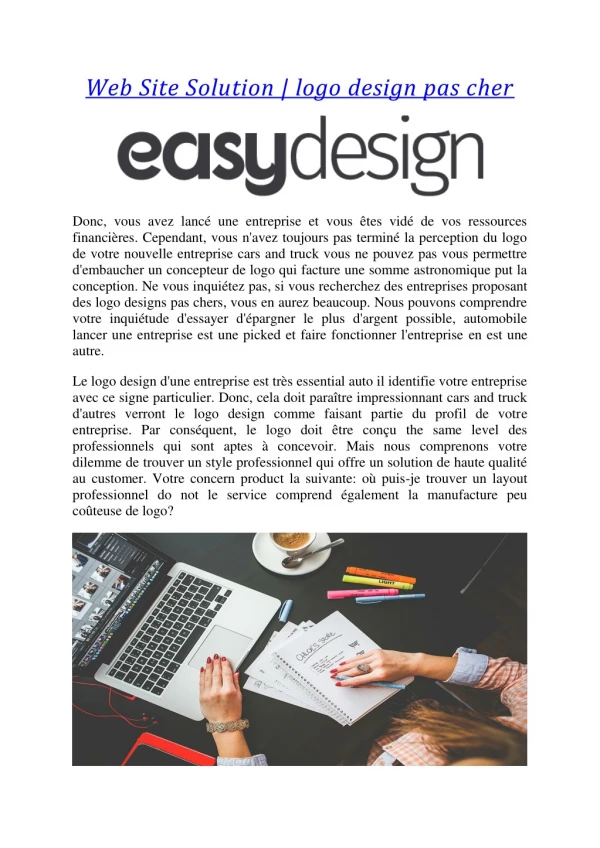 web site solution logo design pas cher