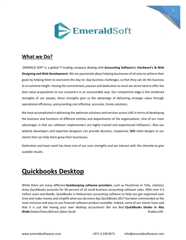 Quickbooks Desktop - Emerald Software's