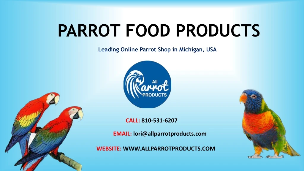 parrot food products
