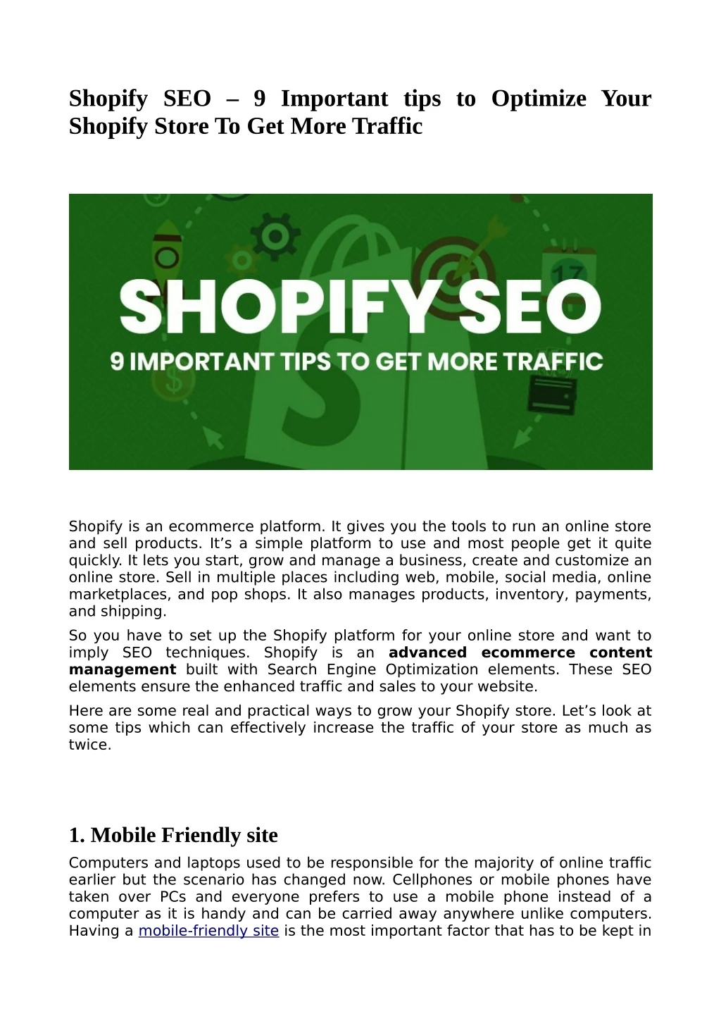 shopify seo 9 important tips to optimize your