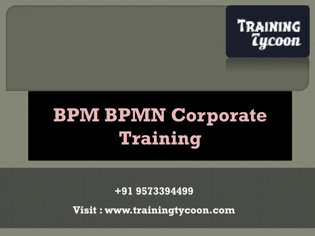 bpm bpmn corporate training