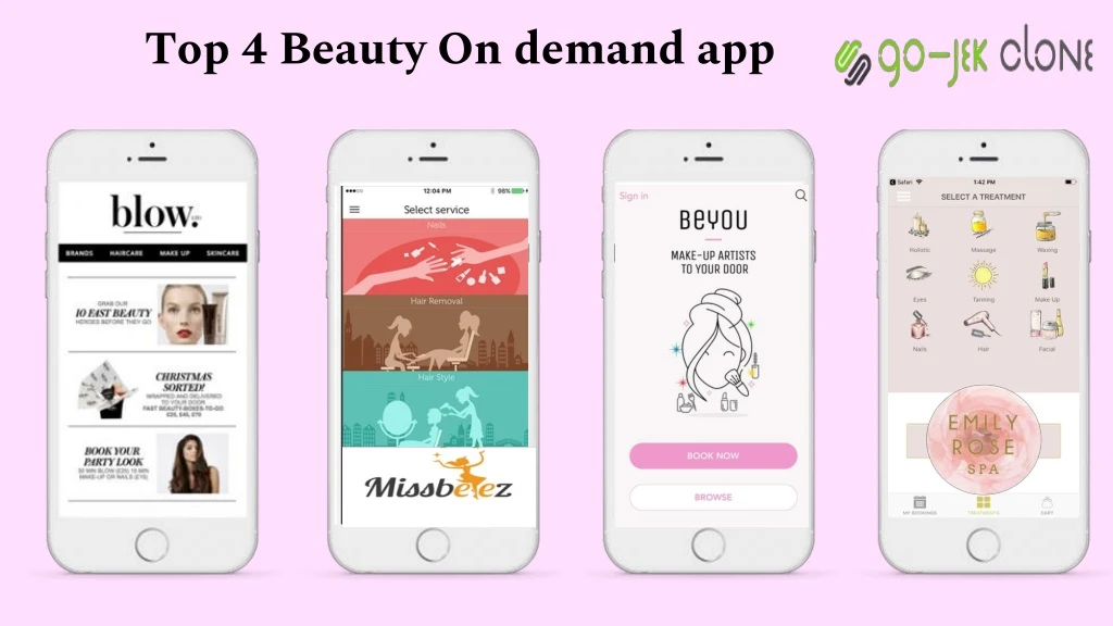 top 4 beauty on demand app