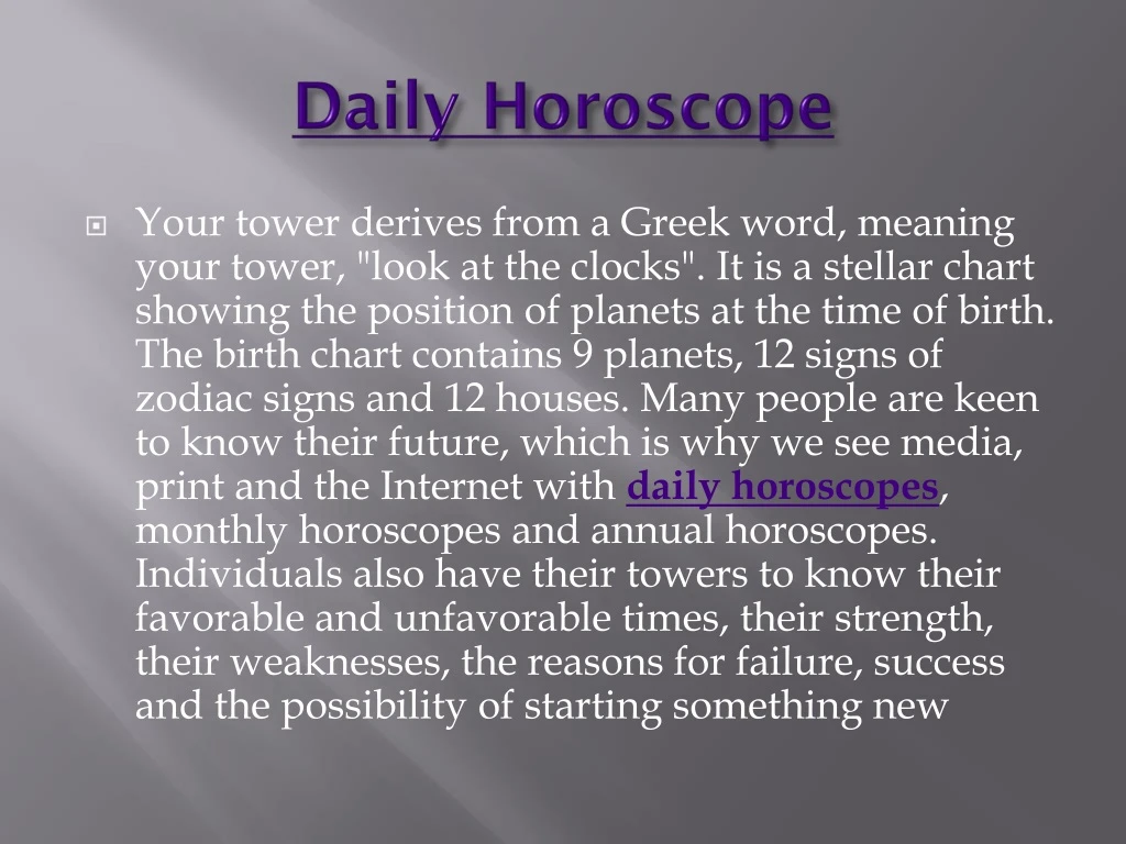 daily horoscope