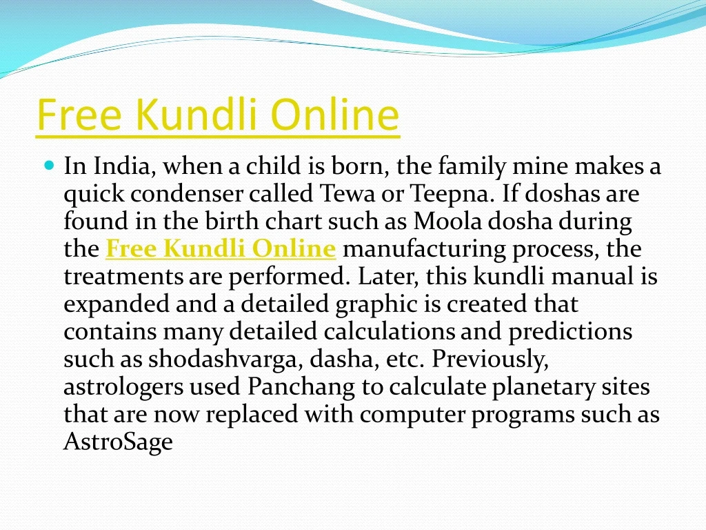 free kundli online