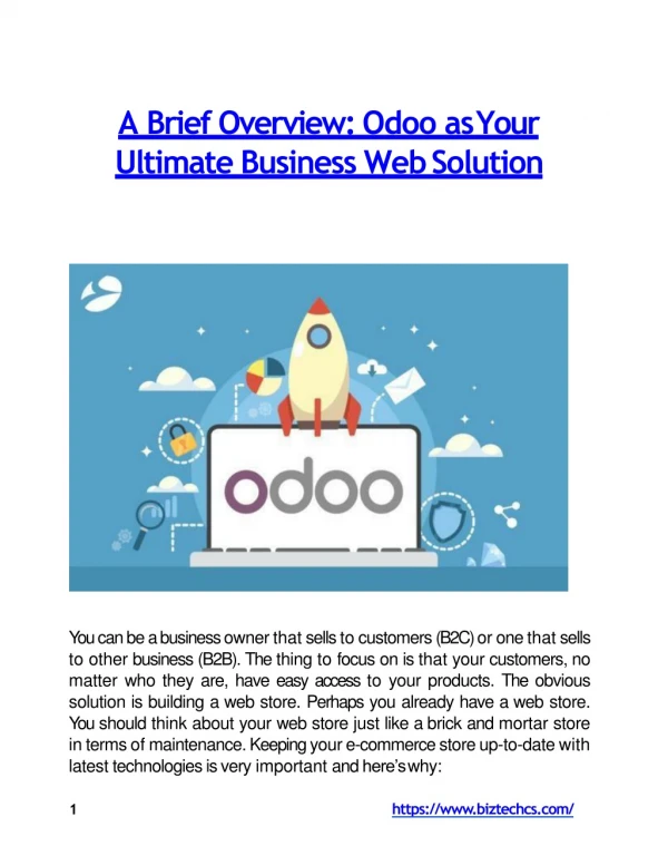 A Brief Overview: Odoo as Your Ultimate Business Web Solution