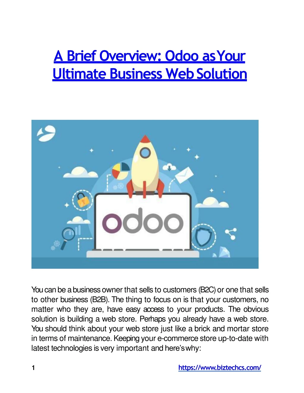 a brief overview odoo as your ultimate business web solution