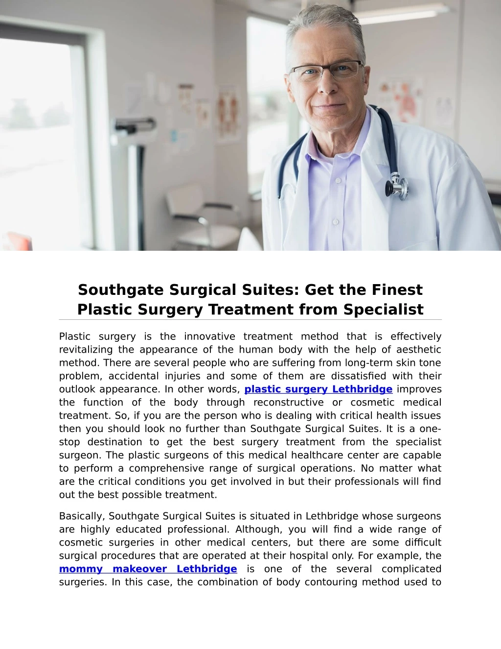 southgate surgical suites get the finest plastic