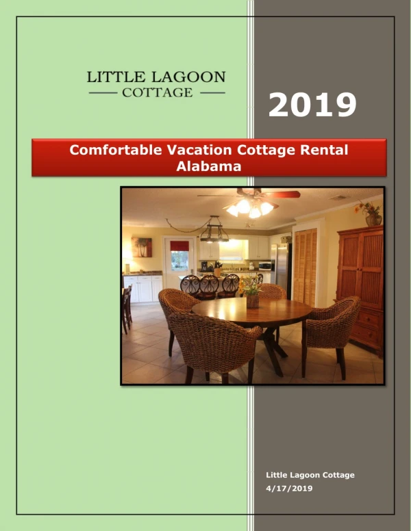 Comfortable Vacation Cottage Rental Alabama