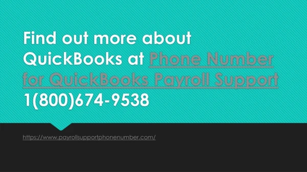 Phone Number For Quickbooks Payroll Support