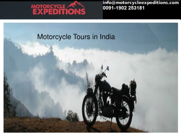 Motorcycle Tours in India
