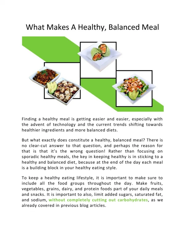What Makes A Healthy, Balanced Meal - Square Roots Kitchen