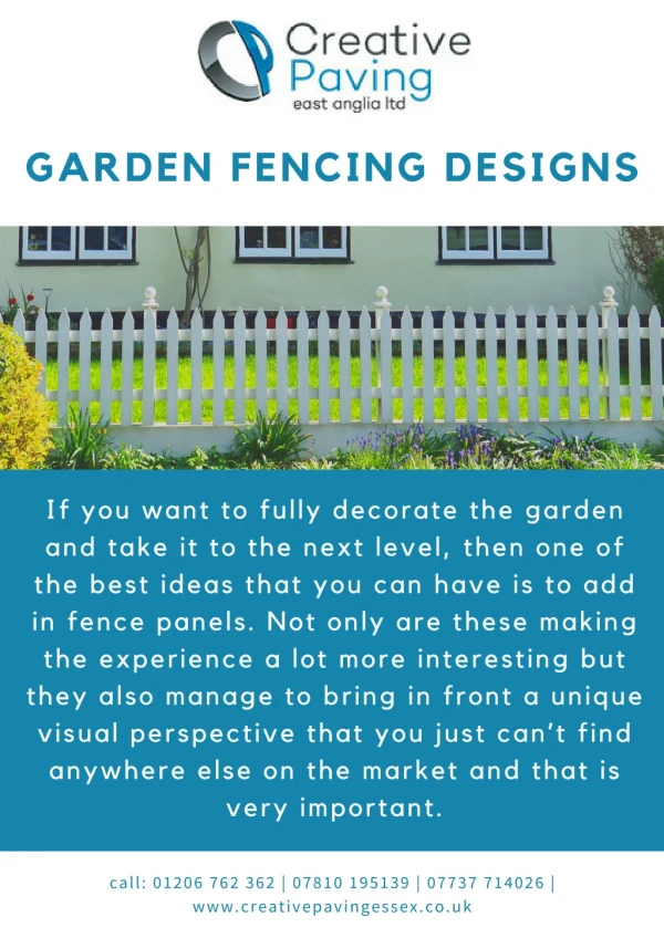 Garden Fencing Designs