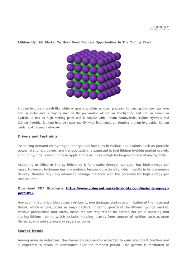 Lithium Hydride Market: Analysis of Major Competitors and their Strategies