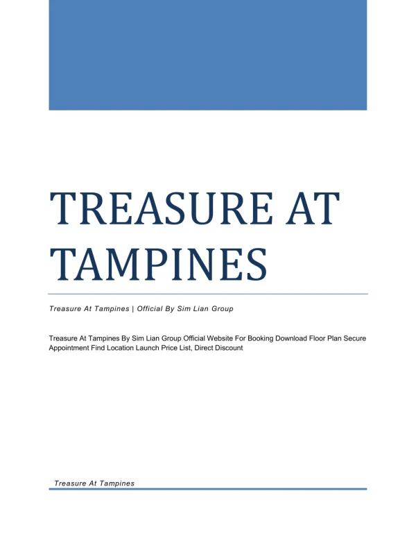 Treasure At Tampines
