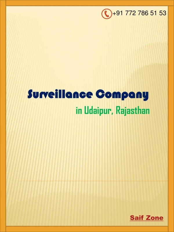 Wireless Surveillance Solution in Udaipur