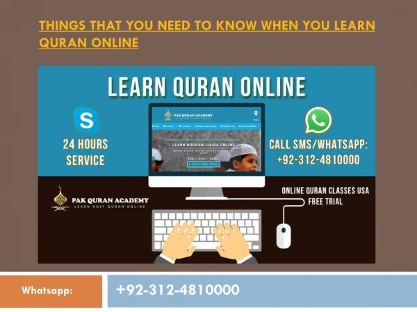Need To Know When You Learn Quran Online