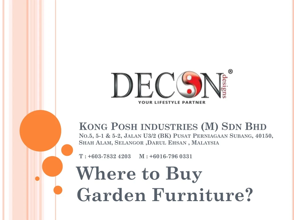 where to buy garden furniture