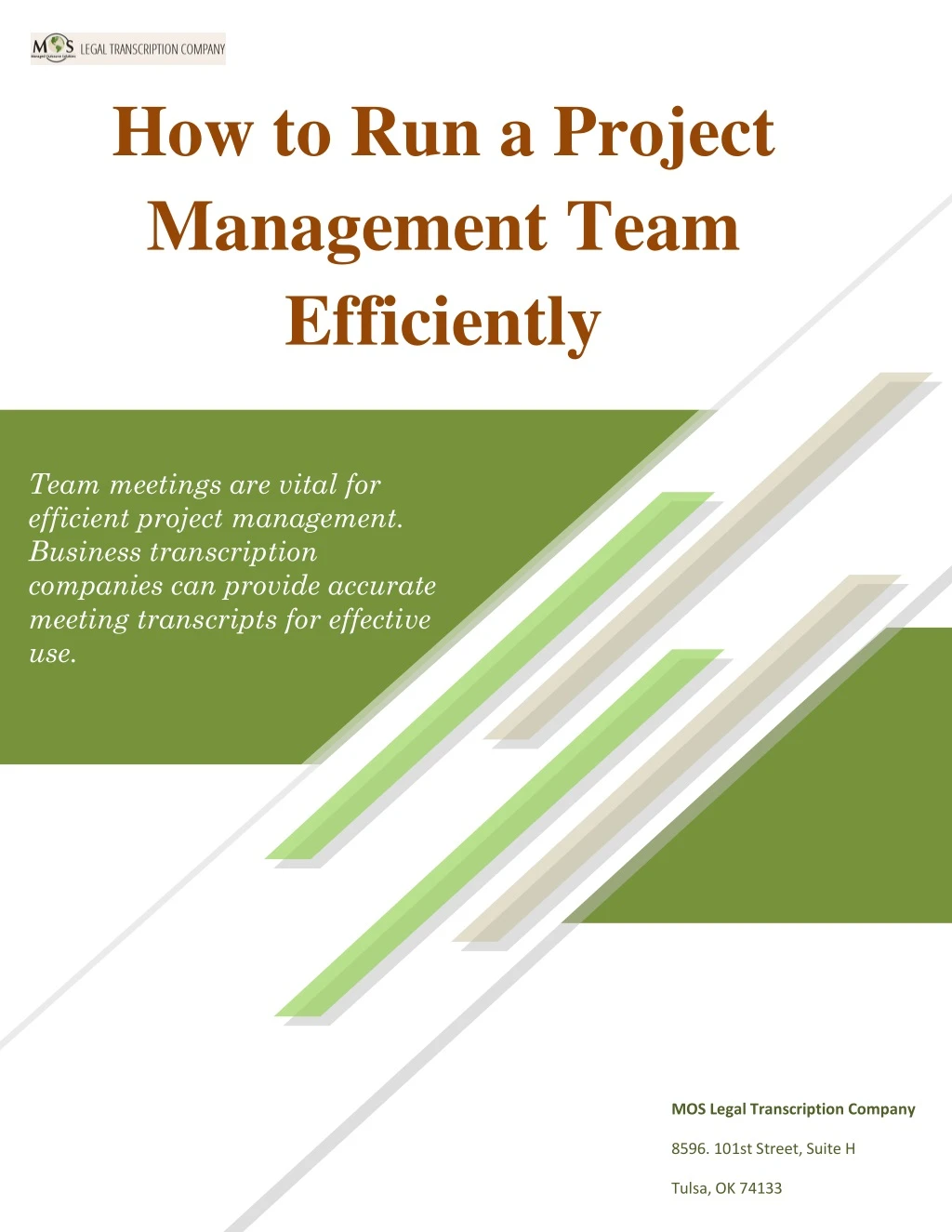 how to run a project management team efficiently