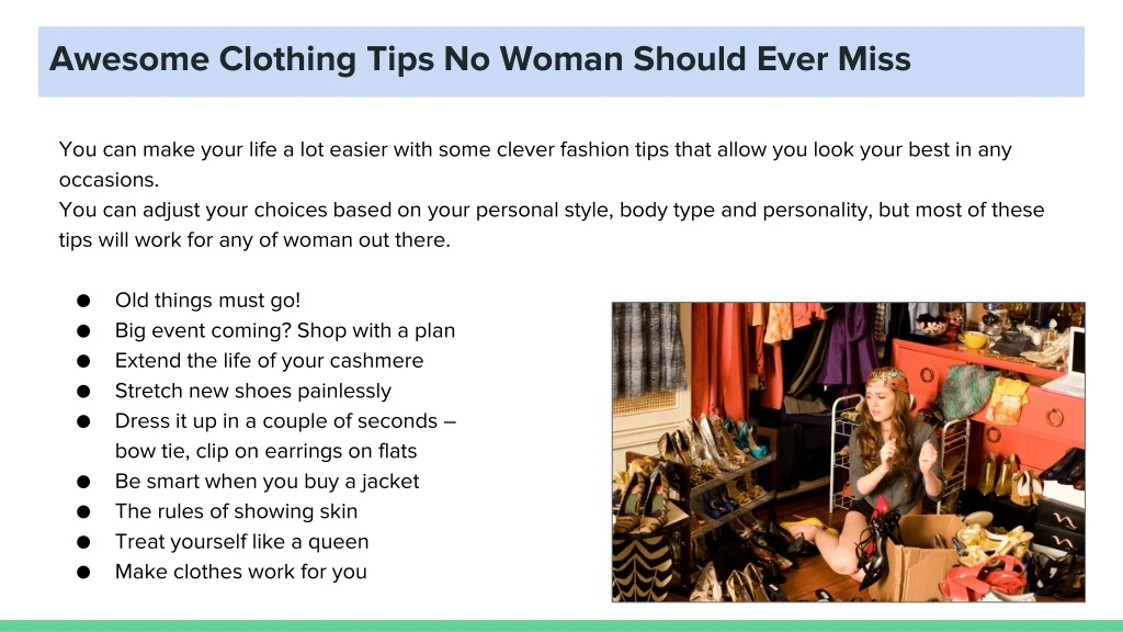 awesome clothing tips no woman should ever miss