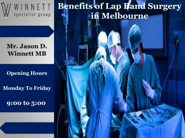 Benefits of Lap Band Surgery in Melbourne