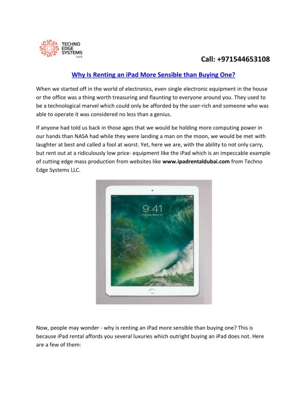 iPad Hire Dubai - iPad Kiosk Rental Dubai - Macbook Rental Dubai