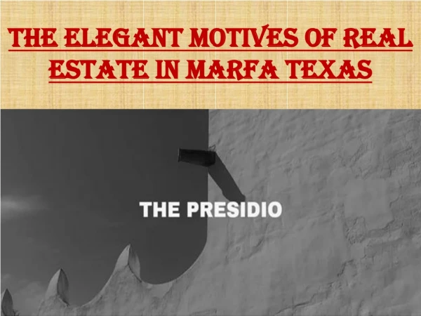 Real estate in Marfa Texas