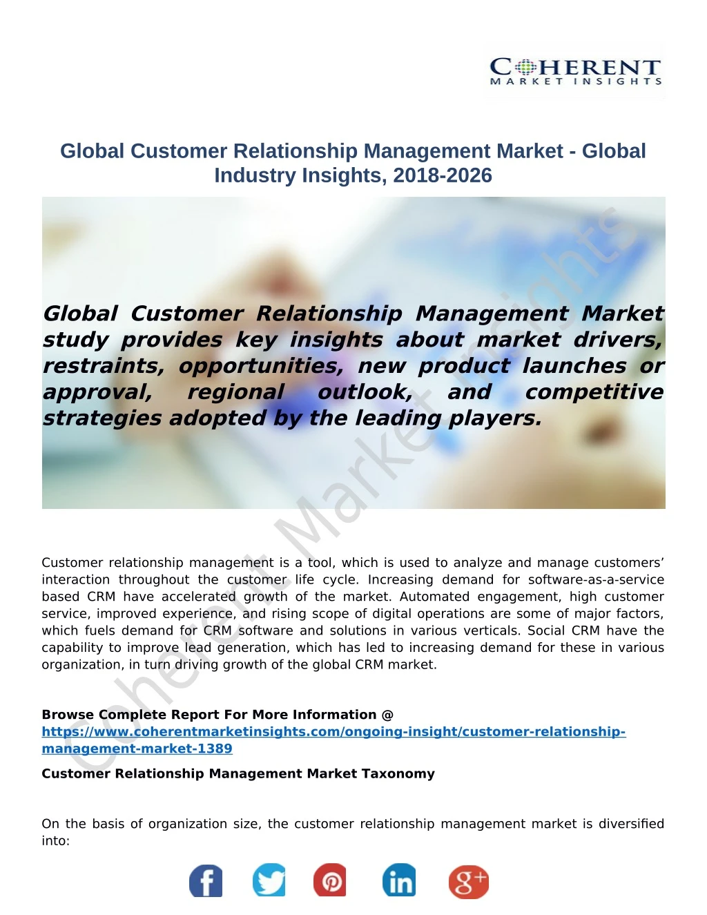 global customer relationship management market
