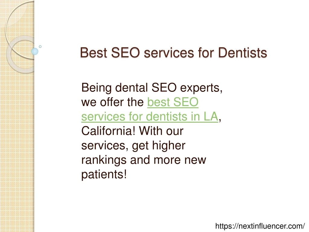 best seo services for dentists