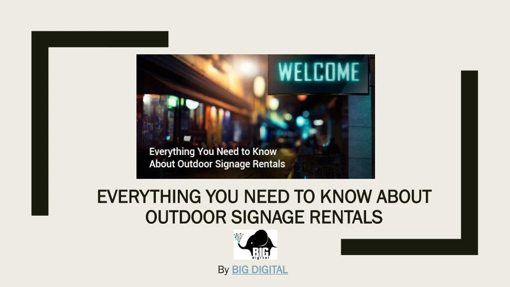everything you need to know about outdoor signage rentals