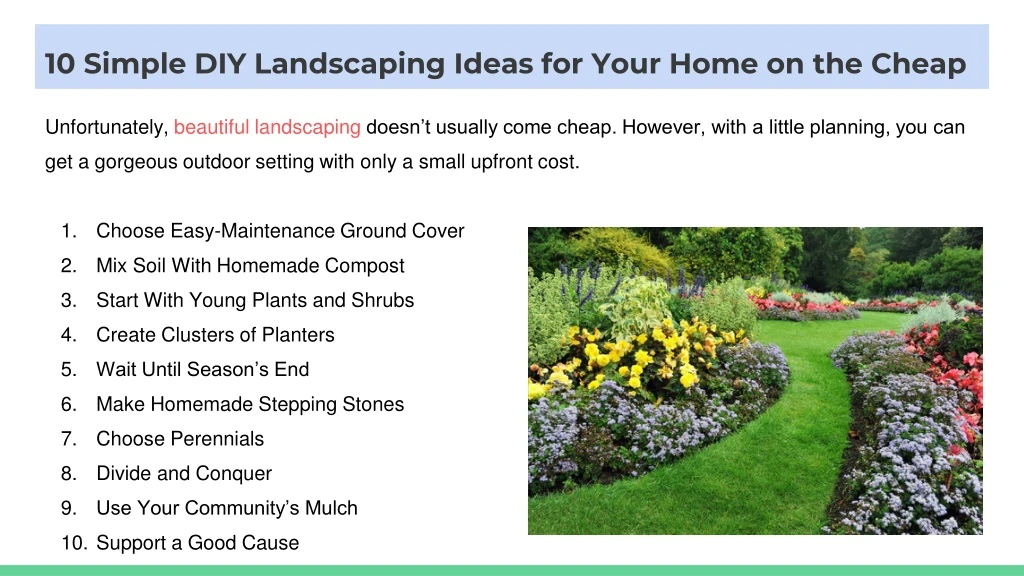 10 simple diy landscaping ideas for your home on the cheap