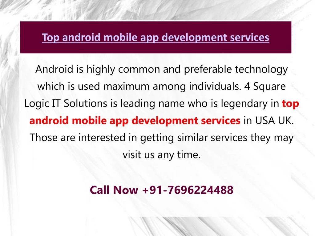 top android mobile app development services