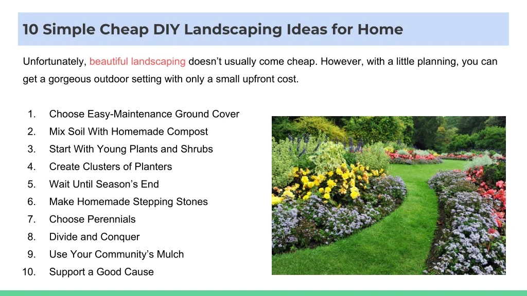 10 simple cheap diy landscaping ideas for home